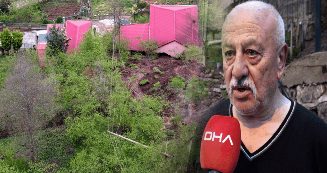 Şiddetli Yağmur Heyelana Neden Oldu, Ev Kullanılamaz Hale Geldi